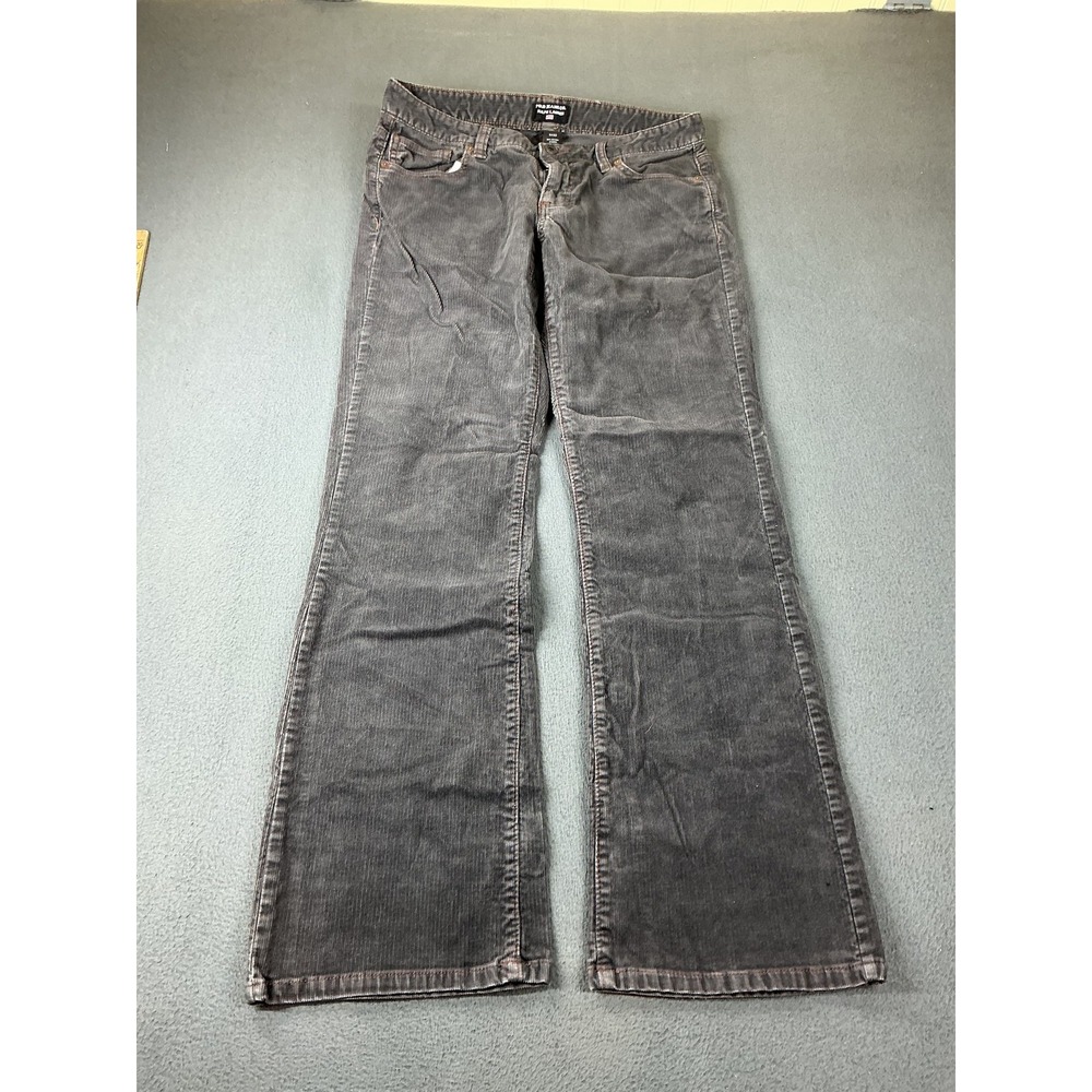 Polo Jeans Co. Ralph Lauren Pants Womens 6 Gray Corduroy Flared Stretch Pockets